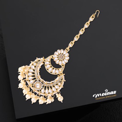 MEENAZ Alloy, Zinc, Crystal, Metal, Copper, Brass, Stone, Mother of Pearl Maang Tikka