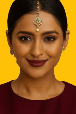 Nivora Creation Alloy, Brass Maang Tikka