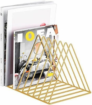 Soaring Magazine Rack Holder for Home & Office Standing Magazine Holder Table Top Magazine Holder(Gold, Iron, DIY(Do-It-Yourself))