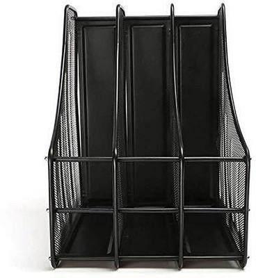 Dherik Tradworld Layer Metal mesh Magazine Document Holder File Rack, 35.5 X 28.5 X 25 cm, Black Table Top Magazine Holder(Black, Stainless Steel, DIY(Do-It-Yourself))