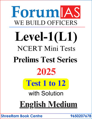 Forum IAS Level-1 Prelims Test Series 2025 NCERT Mini Tests 1 to 12 with Answers Magazines(English Medium)