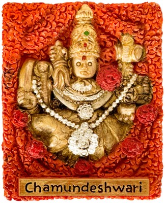 super souvenir 3D Gold Chamundeshwari Fridge Magnet Fridge Magnet Pack of 1(Orange)