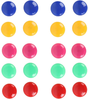 ShelfKing Colorful Magnetic Buttons for Fridge (Set Of 20) Fridge Magnet Pack of 20(Multicolor)