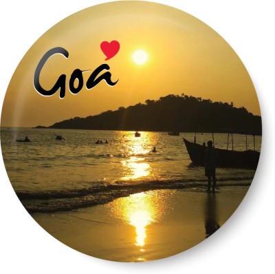 PEACOCKRIDE Love Goa I Goa Series I Souvenir l Travel I Fridge Magnet Fridge Magnet Pack of 1(Multicolor)