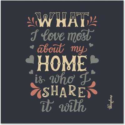 Artle Media I Love Most About My Home is who I Share it with Wooden Fridge Magnet 4x3 inches Fridge Magnet Pack of 1(Multicolor)