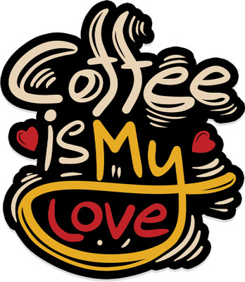 BookYourGift Coffee Love: Wooden Fridge Magnet for Caffeine Enthusiasts Fridge Magnet Pack of 1(Yellow, Red)