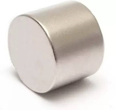 BUI Store 1 Piece of 25mm x 25mm Neodymium Magnets Disc / Cylindrical magnets Rare Earth Fridge Magnet, Multipurpose Office Magnets, Magnetic Paper Holder Pack of 2(Silver)