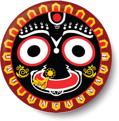 PEACOCKRIDE Jai Jagannath I Puri Jagannatha Temple I Fridge Magnet Pack of 1(Multicolor)