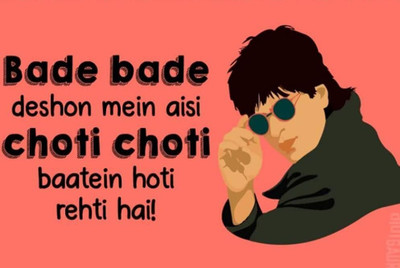 MystikArt Ecommerce Shahrukh khan movie dialogue fridge magnets multipurpose Fridge Magnet Pack of 1(Multicolor)