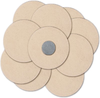 Ecomology Set of 30 (2.5 Inch) Round Shape Plain MDF Shaped Magnets with Magnets Door Magnet, Fridge Magnet, Multipurpose Office Magnets Pack of 30(Brown)