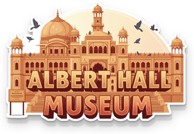 Gifteeng Albert Hall Musiam Souvenir Magnet for Fridge, Wardrobe & Metal Surfaces Fridge Magnet Pack of 1(Beige)