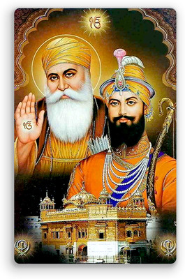 Evercare Gifts Guru Nanak Dev Photo Refrigerator Magnet Sikh Religious Gifts Guru Gobind Singh Fridge Magnet Pack of 1(Multicolor)