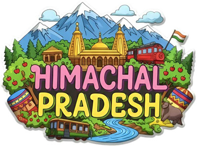 MV Creations India(Himachal Pradesh) Printed Theme Souvenir Aycralic/vinyl Refrigerator Décor Fridge Magnet Pack of 1(Multicolor)