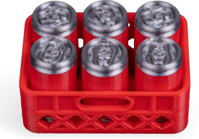 layer lab Fridge Magnet Mini Beer Can Fridge Magnet Pack of 1(Red, Silver)