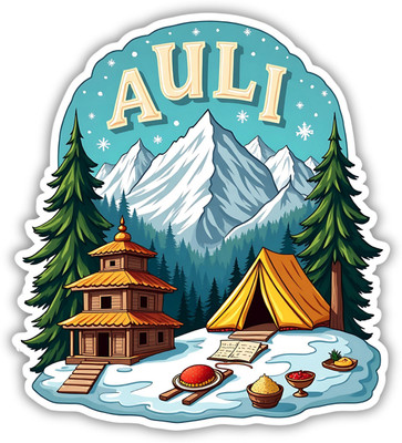 Naxon Auli Wooden Fridge Magnet For Home & Kitchen Decor Fridge Magnet Pack of 1(Multicolor)