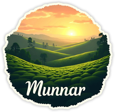 Naxon Munnar Wooden Fridge Magnet For Home & Kitchen Decor Fridge Magnet Pack of 1(Multicolor)