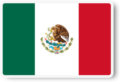 Gifteeng Mexico Flag Fridge Magnet - 3x2 Inches, 4mm Thick, Best Souvenir, Memorable Fridge Magnet Pack of 1(Multicolor)