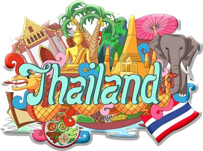 COMONOT Thailand Theme Souvenir Gift for Kids, Kitchen Decor Fridge Magnet Pack of 1