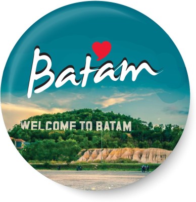 PEACOCKRIDE Love Batam I Indonesia Series I Souvenir l Travel I Fridge Magnet Fridge Magnet Pack of 1(Multicolor)