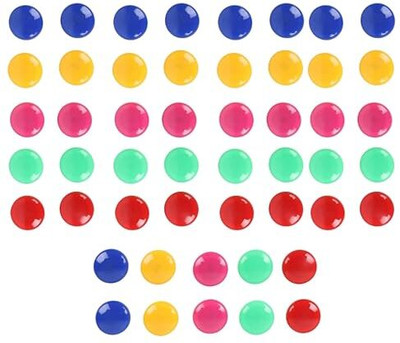 TIRKUS TIRKUS Pack of 50 Colorful Magnet for Magnetic White-Boards - Sticky Stick Notes Multipurpose Office Magnets Pack of 50