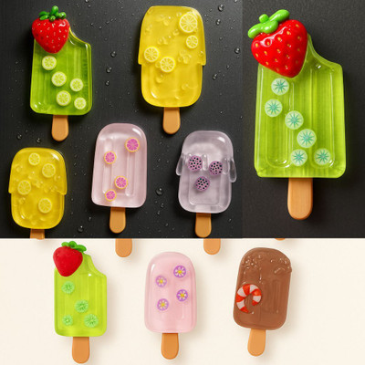Inayat origin Ice Cream Fridge Magnets Combo for Fridge, Kitchen Decor, Office & Gifts Fridge Magnet Pack of 5