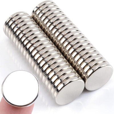 True-Ally 10 Pcs of 20x3 mm Neodymium Magnets - N52 Disc magnets - Rare Earth NdfeB Multipurpose Office Magnets, Fridge Magnet, Kitchen Organiser Magnet, Door Magnet Pack of 10(Silver)