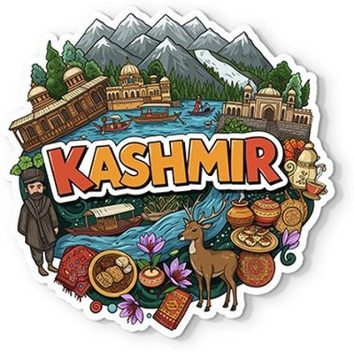 Gifteeng Kashmir 4mm Thick, Stylish Magnet for Fridge, Wardrobe & Metal Surfaces Fridge Magnet Pack of 1(Multicolor)