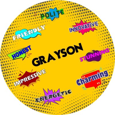 Impresion Grayson Customised Stylish Fridge Magnet Return Gifts on Happy Birthday Fridge Magnet Pack of 1(Yellow)