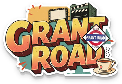 Gifteeng Grant Road Station - 3.5 Inch Acrylic | Mumbai Local | Waterproof & Fungus-Proof Fridge Magnet Pack of 1(Multicolor)