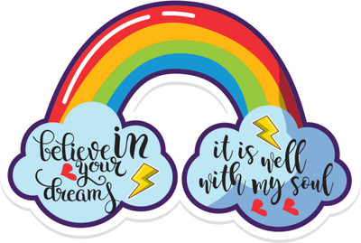 BookYourGift Motivational Rainbow Bridge Love Wooden Fridge Magnet - Inspiring Decor Piece! Fridge Magnet Pack of 1(Multicolor)