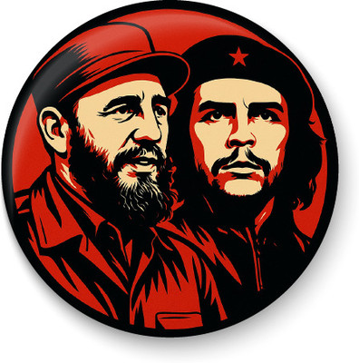 PEACOCKRIDE Fidel Castro Che Guevara I The Leader of Cuba I Marxist Revolution I Communist I Fridge Magnet Pack of 1(Multicolor)