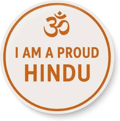 PEACOCKRIDE I am a Proud Hindu I Love Hindu I I love my Religion I Fridge Magnet Pack of 1(Multicolor)