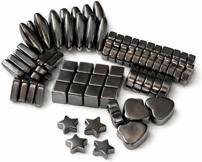 khodal 30-Piece Mini Magnetic Shapes Set Strong Educational Magnets for Kids Multipurpose Office Magnets Pack of 30(Black)