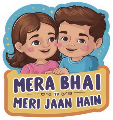 Thewallofdreams Mera Bhai Meri Jaan Fridge Magnet Pack of 1(Multicolor)