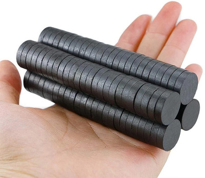 KRAFTMASTERS (12x3 mm) Refrigerator Magnets, Round Magnets, Multi-Use Office Multipurpose Office Magnets Pack of 1(Black)