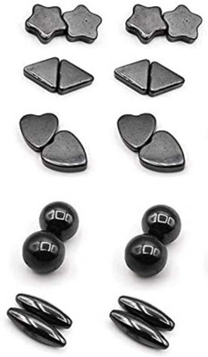 fullfills kids magnet toy 20 pcs in 5 shapes triangle, heart, star, round, gilli shape Photo Gallery Magnets Pack of 20(Black, Grey)