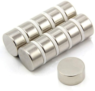 True-Ally 2 Pcs of 20x10 mm Neodymium Magnets - N52 Disc magnets - Rare Earth NdfeB Multipurpose Office Magnets, Fridge Magnet, Kitchen Organiser Magnet, Door Magnet Pack of 2(Silver)