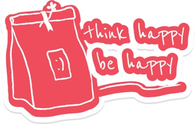 BookYourGift Happy Box: Think Happy Be Happy Wooden Fridge Magnet - Spreading Positivity! Fridge Magnet Pack of 1(Red)