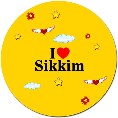 Impresion I Love Sikkim City / State Decorative Souvenir for Home/Kitchen Fridge Magnet Pack of 1