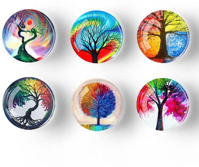 OTIFO STORE Tree Crystal Pattern Fridge Magnet Pack of 12(Multicolor)