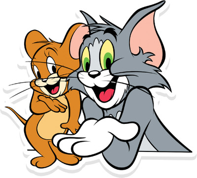 BookYourGift Cute Smiling Tom and Jerry Figurine - Perfect for Fans and Collectors! Fridge Magnet Pack of 1(Brown, Grey)