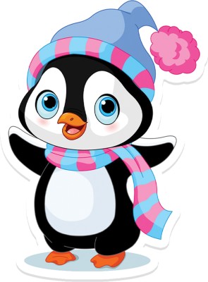 BookYourGift Winter Wonderland: Cute Penguin Wooden Fridge Magnet Fridge Magnet Pack of 1 Fridge Magnet Pack of 1(Black, White)