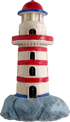 super souvenir Grey Red Light House | 3D Fridge Magnet Pack of 1(Beige)