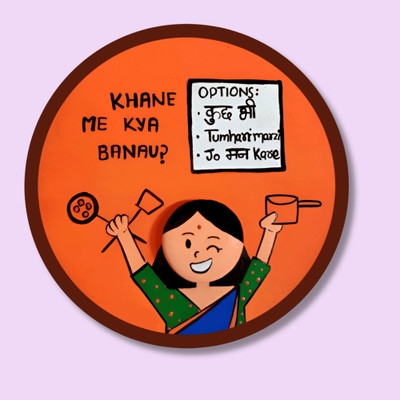 Expleasia Fridge Magnets for Home, Cafe, Kitchen & Office Decoration Fridge Magnet Pack of 1(Orange)