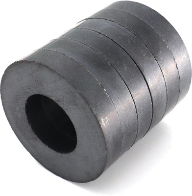 KRYTONE 8 Pcs ( 40 x 19 x 6 mm) Black Ring Multi-Use Office Magnets for Fridge Multipurpose Office Magnets Pack of 1(Black)