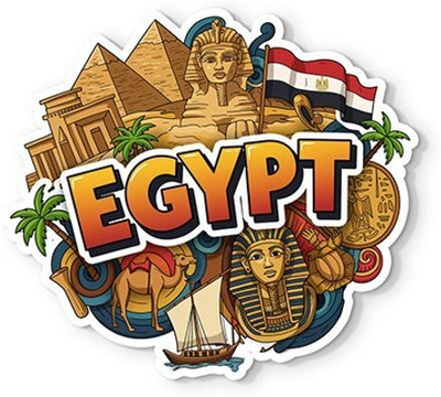 Gifteeng Egypt 4mm Thick, Stylish Magnet for Fridge, Wardrobe & Metal Surfaces Fridge Magnet Pack of 1(Multicolor)