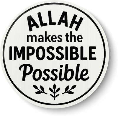 PEACOCKRIDE Allah makes the Impossible I Bismillah I Islamic I Muslim I Fridge Magnet Pack of 1(Multicolor)