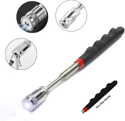 Flyingwing Magnetic Pickup tool with LED light Telescopic Handle Useful Tool Magnetic Pickup Tool(Telescopic, LED Light Included)