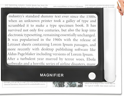 Bellveen Magnifying Glass with Light, Folding Handheld 5X Large Rectangle Lighted Magnifier with Dimmable LED Reading Newspaper, Books, Lighted Gift for Low Visions(Multicolor)
