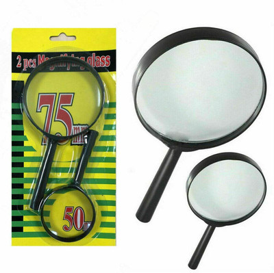 Red Champion Magnifying Glass lens for Reading/map book 30X double glass(Black)